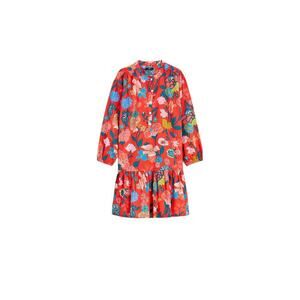 J. Crew Red Lightweight Cotton Swingy cover-up dress in painted floral XL